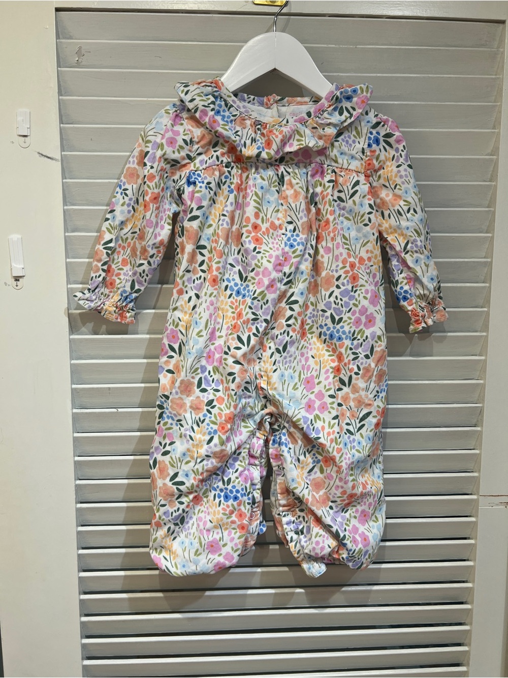Cecil & Lou Cord Jon Jon Romper Girls Floral